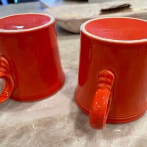 Fiesta coffee mug Persimmon orange set of two